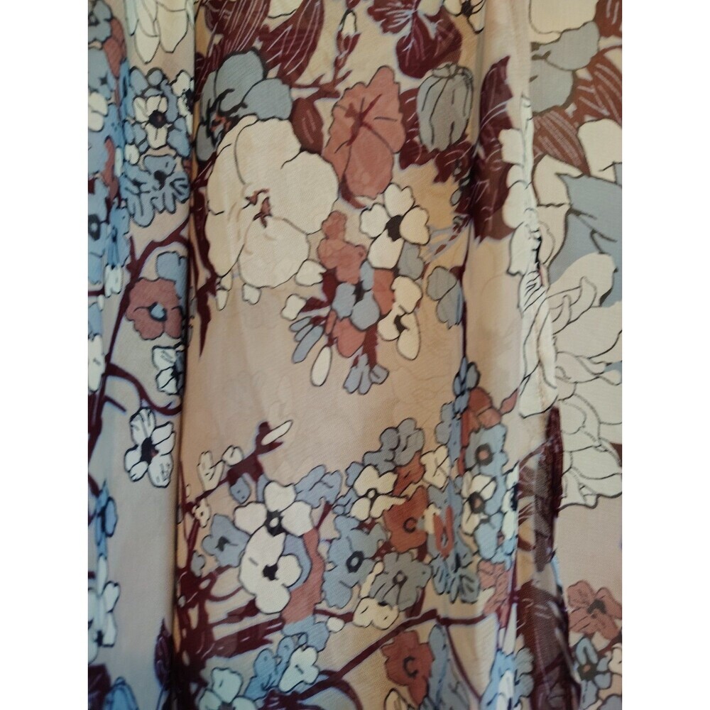 David and Young Floral Kimono Wrap One Size OSFM Semi Sheer Open Front Cardigan - Picture 6 of 9